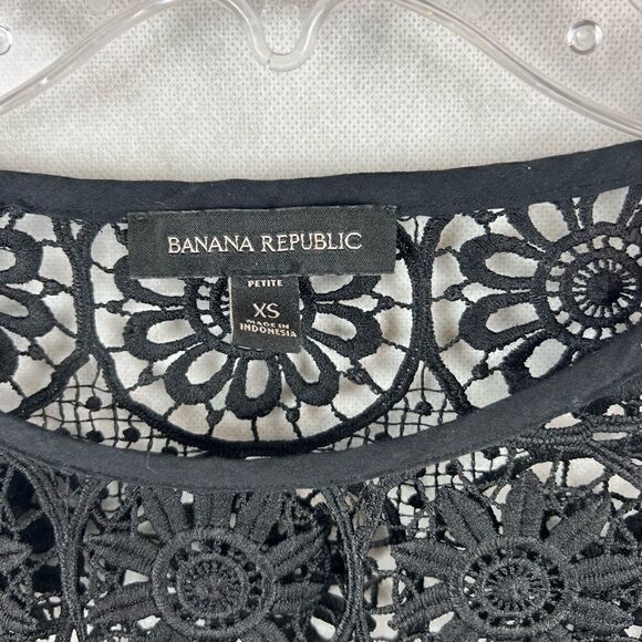 Banana Republic Shear Black Lace Top - Picture 7 of 8